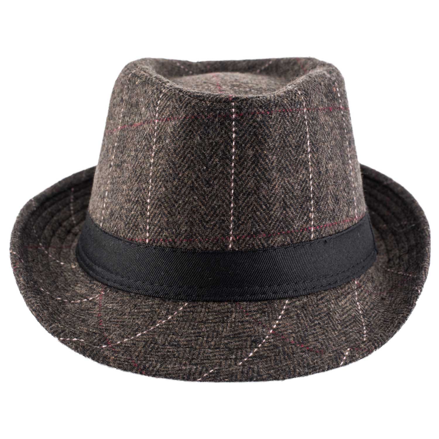 Brown Felt Fedora Hat for Men