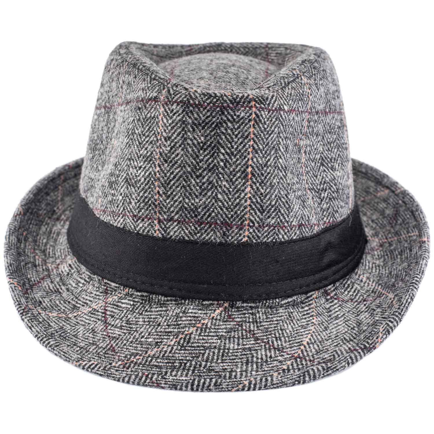 Grey Felt Fedora Hat for Men