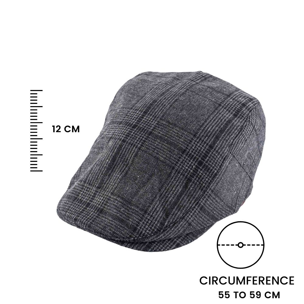 Grey Flat Cap for Men
