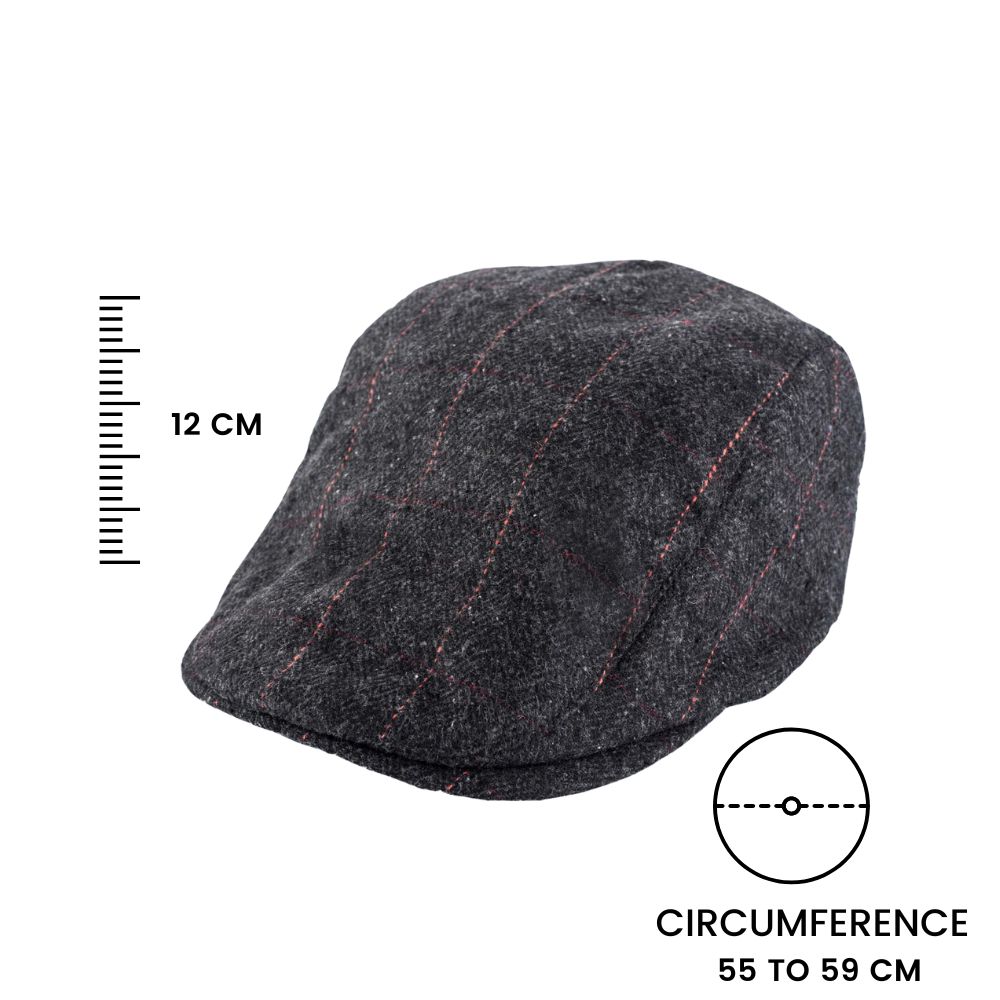 Grey Flat Cap for Men
