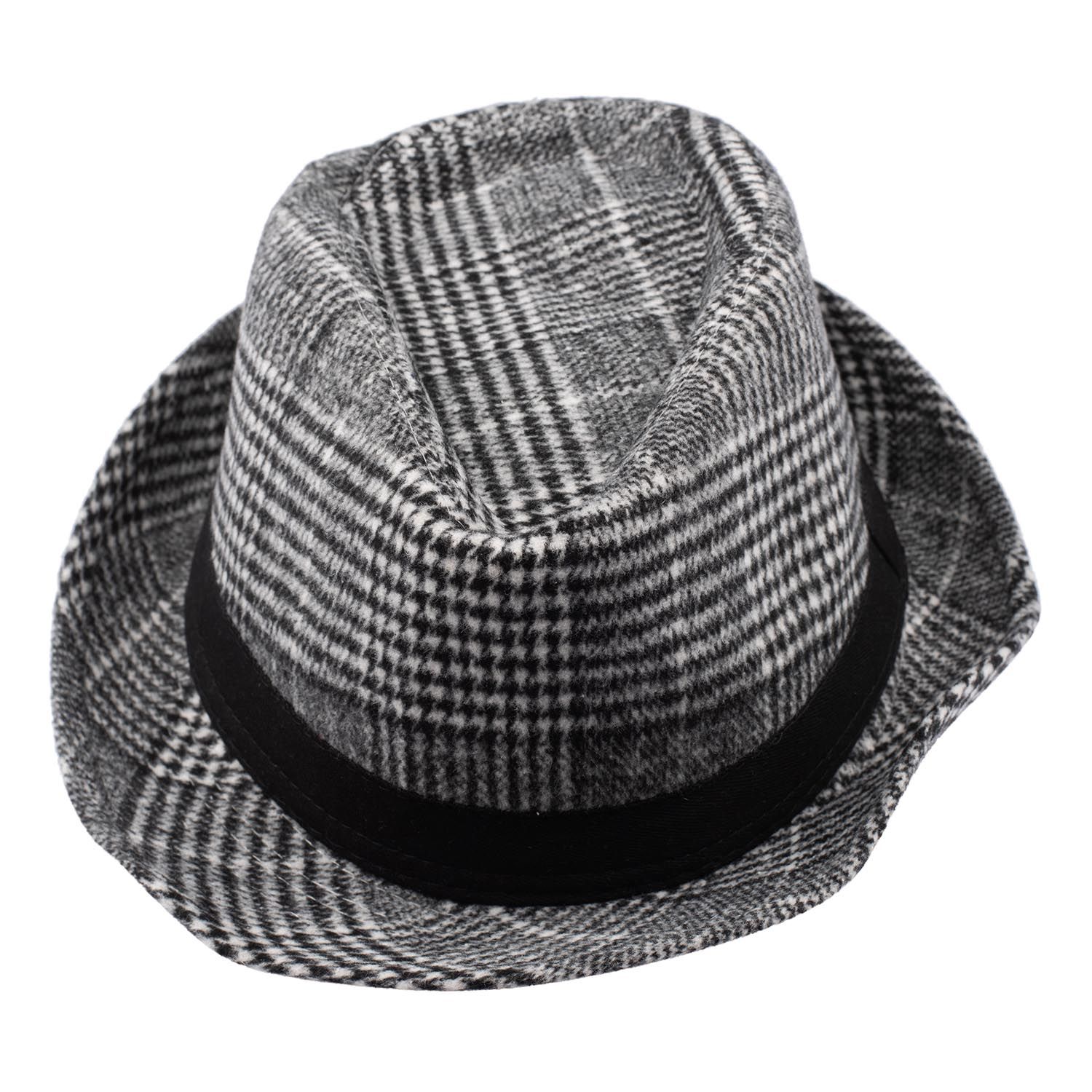 Grey Fedora Hat for Men