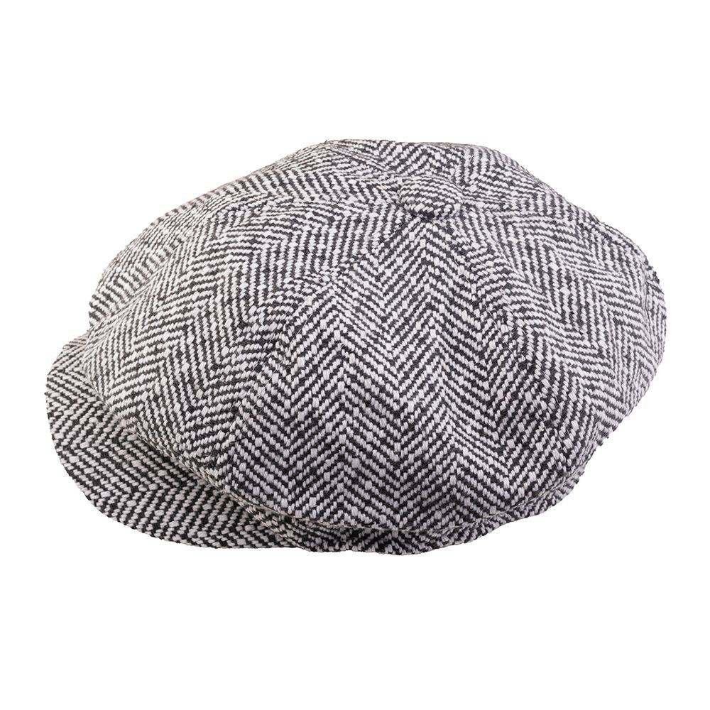 Grey Wool Flat Cap for Men