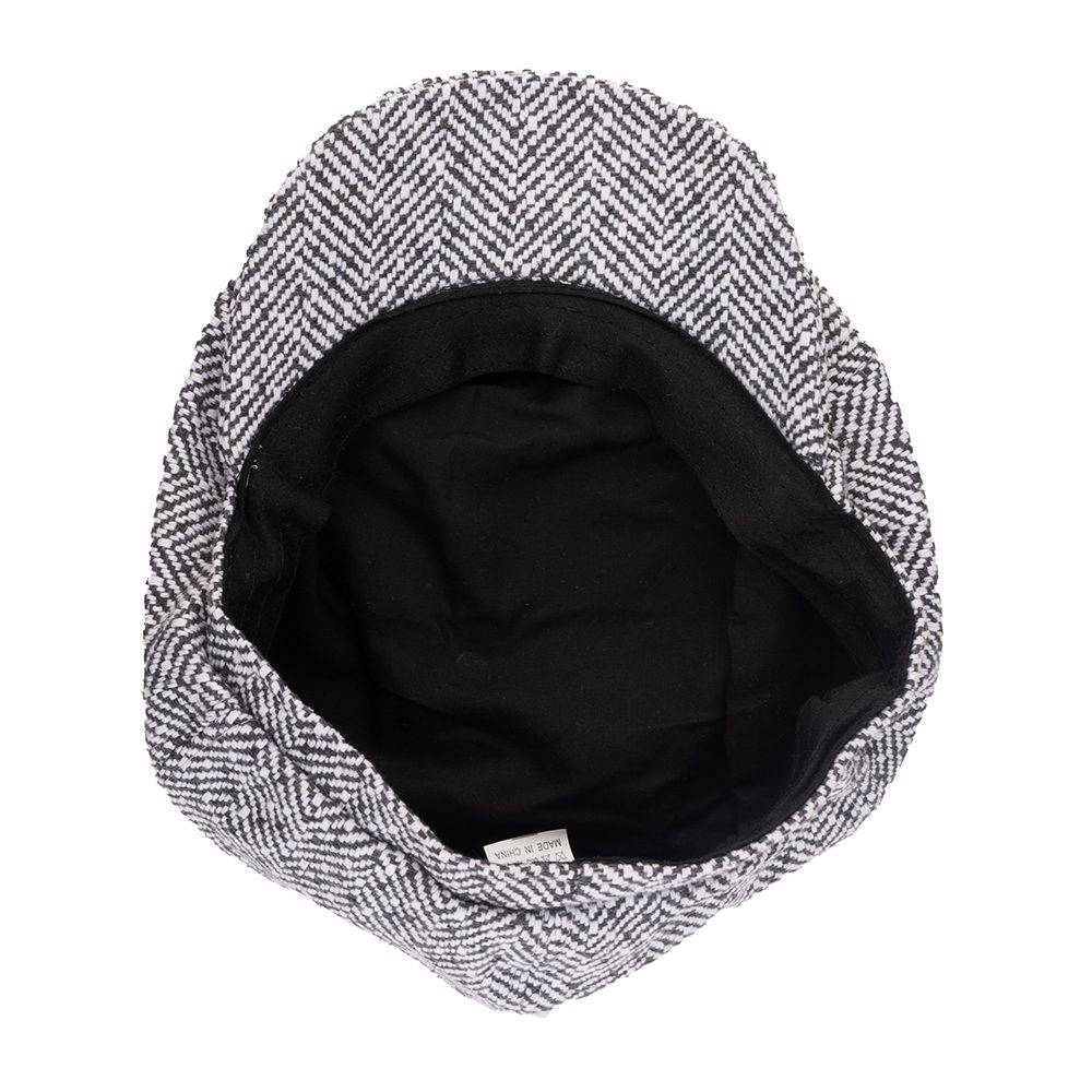 Grey Wool Flat Cap for Men