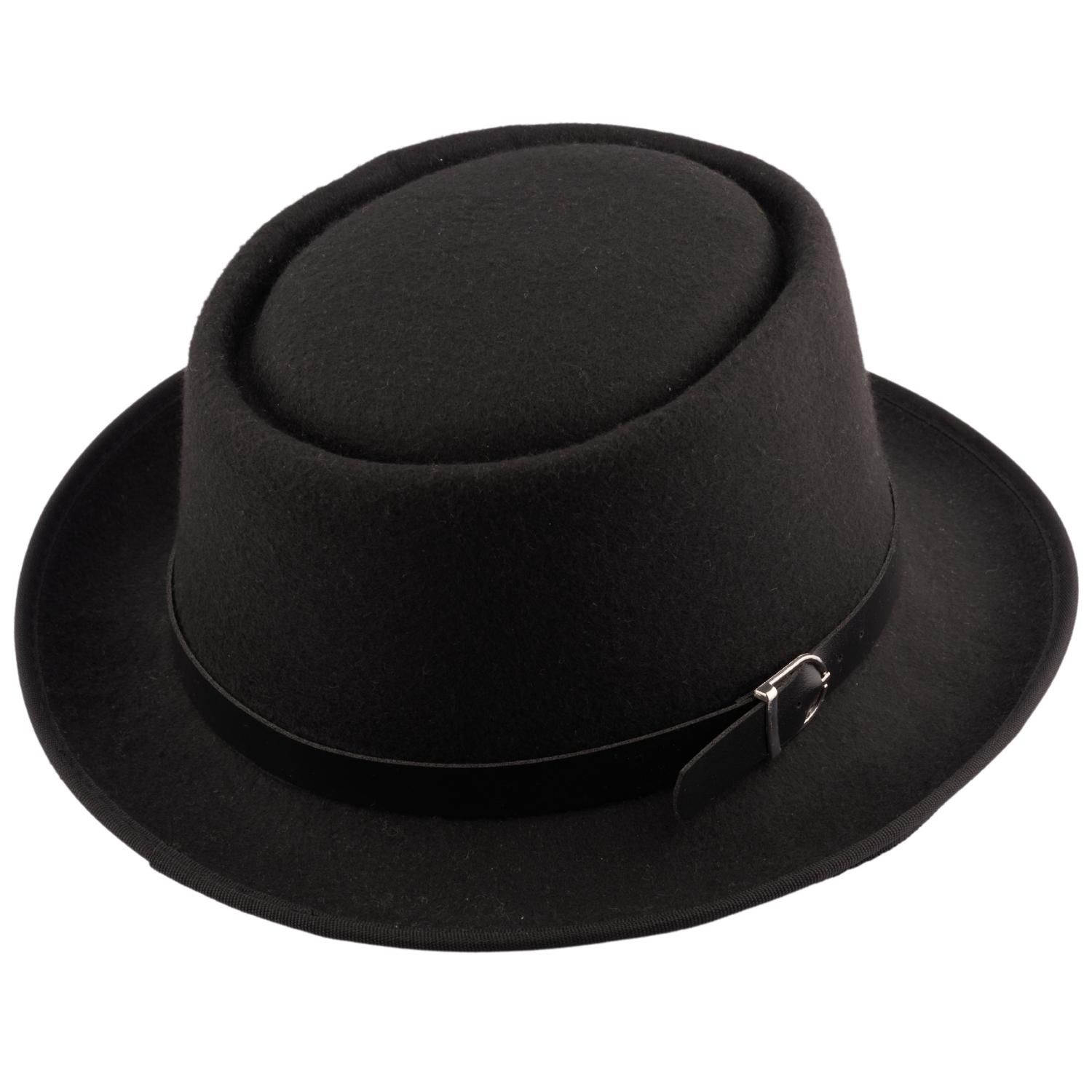 Black Felt Fedora Hat for Men