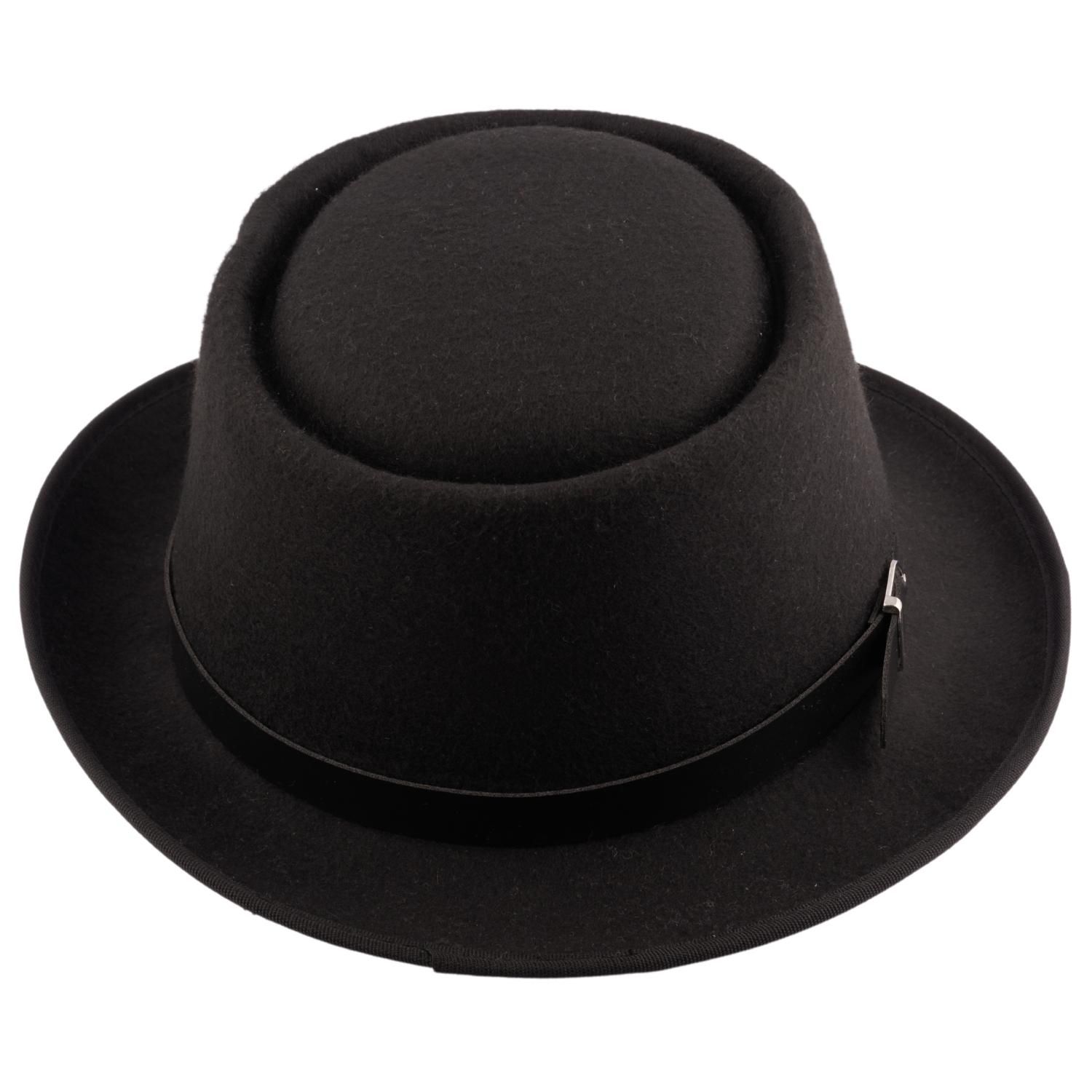 Black Felt Fedora Hat for Men