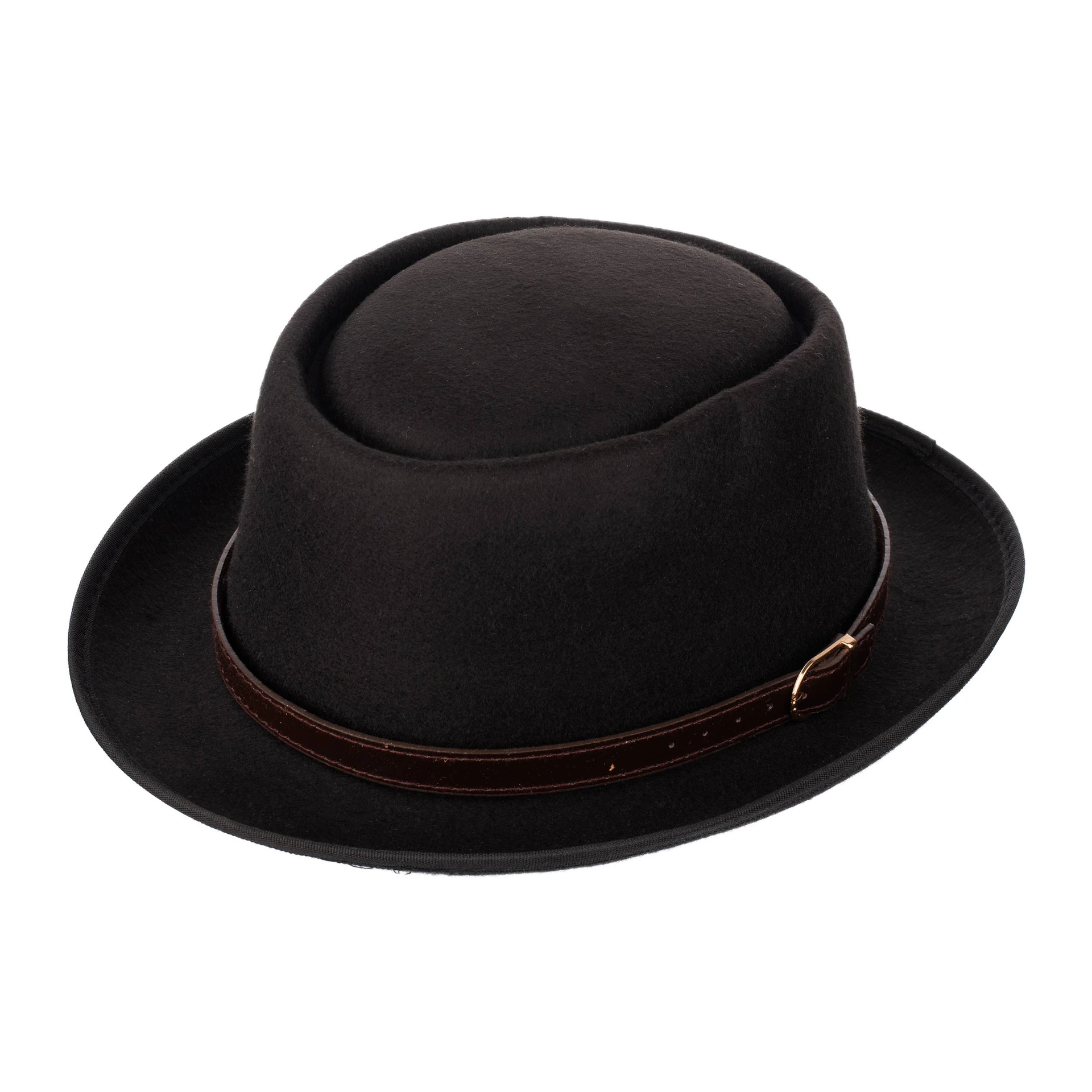 Black Felt Fedora Hat for Men