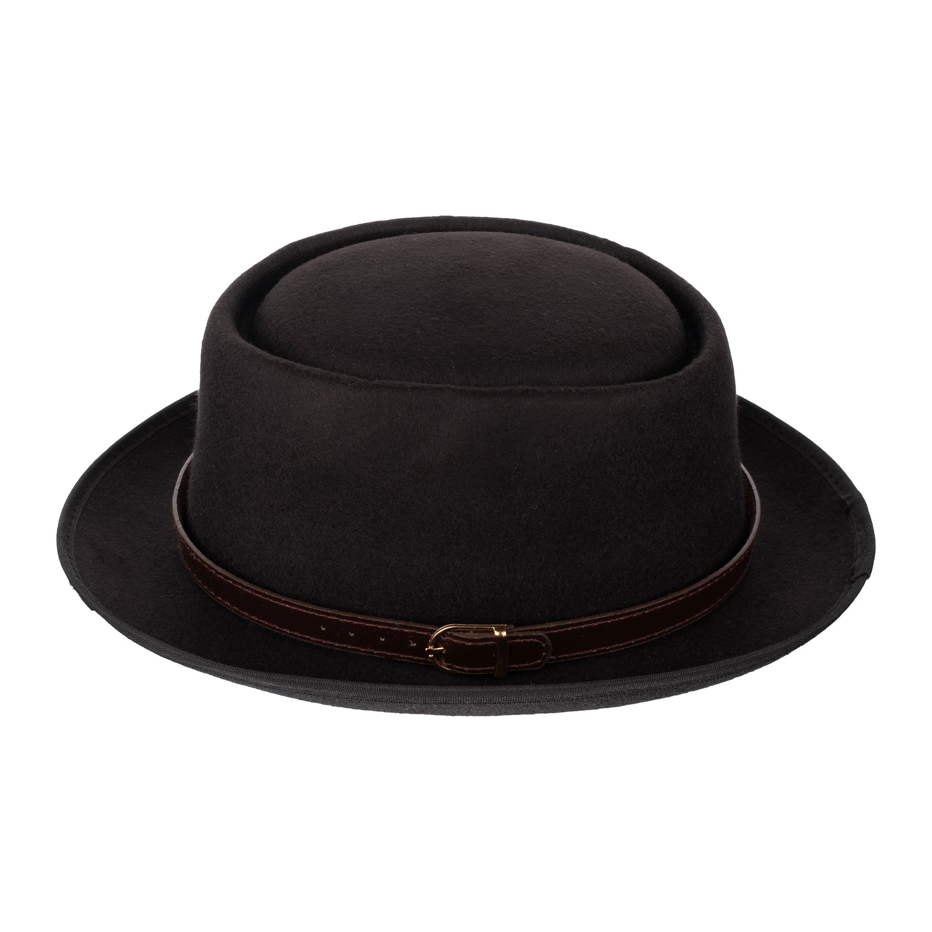 Black Felt Fedora Hat for Men