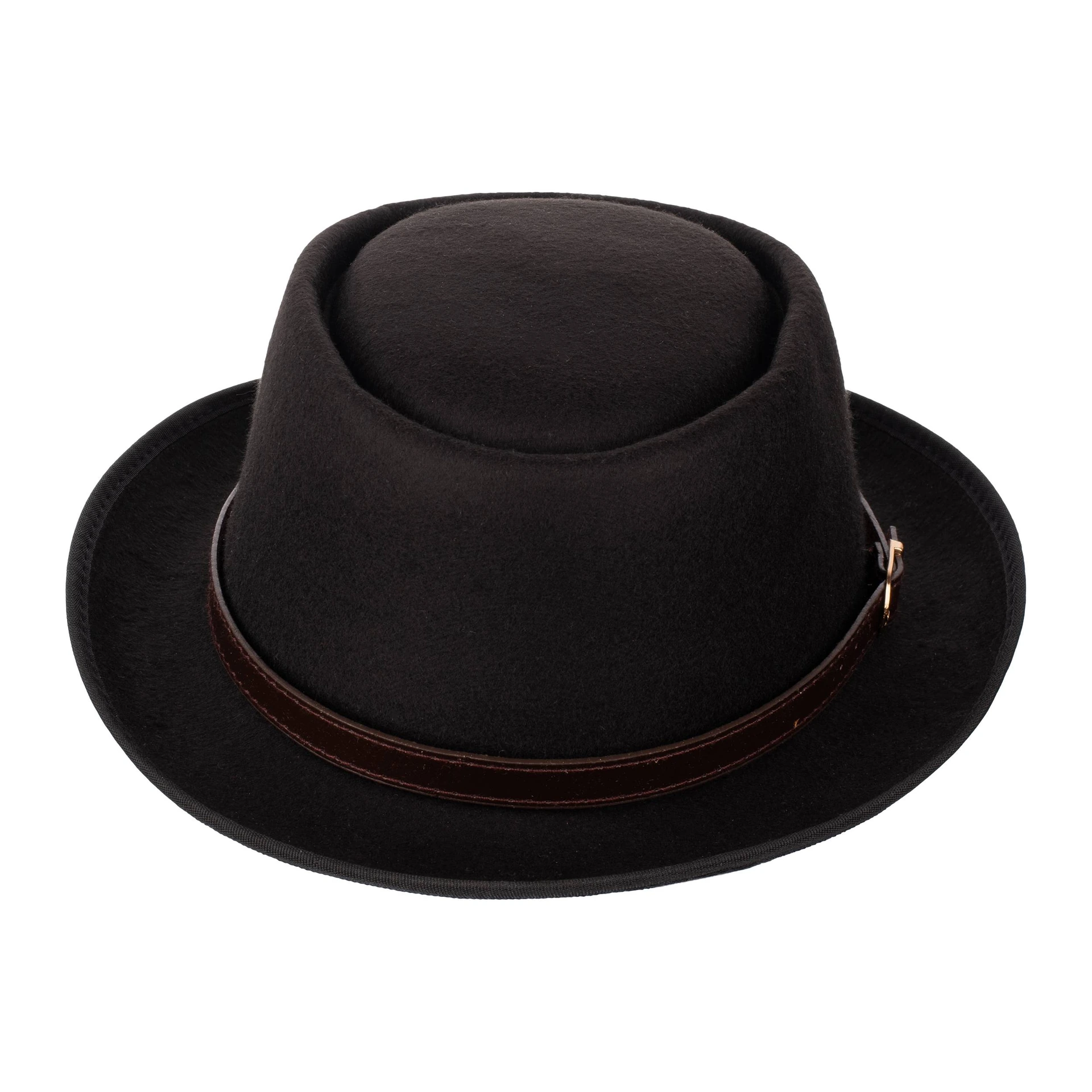 Black Felt Fedora Hat for Men