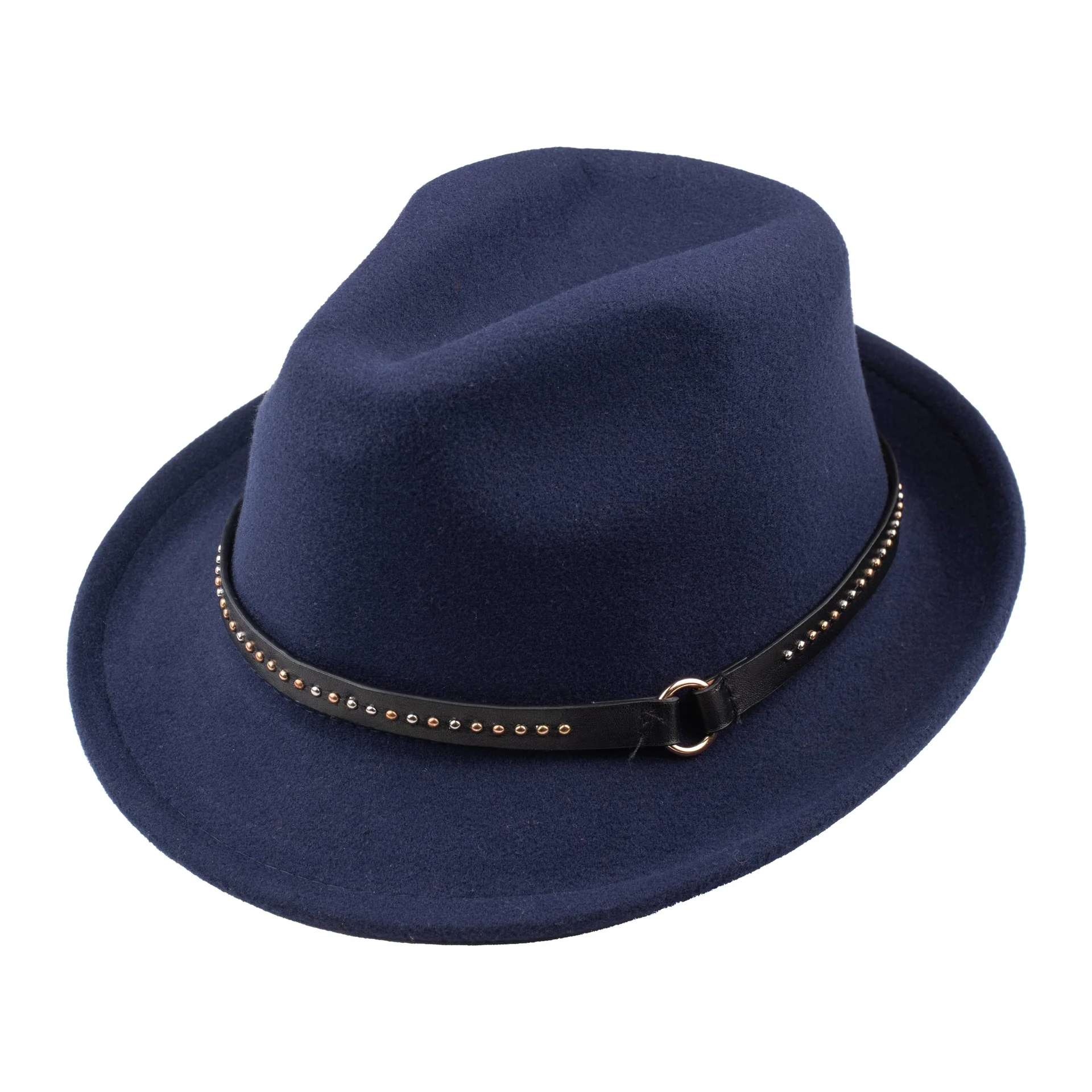 Blue Felt Fedora Hat for Men
