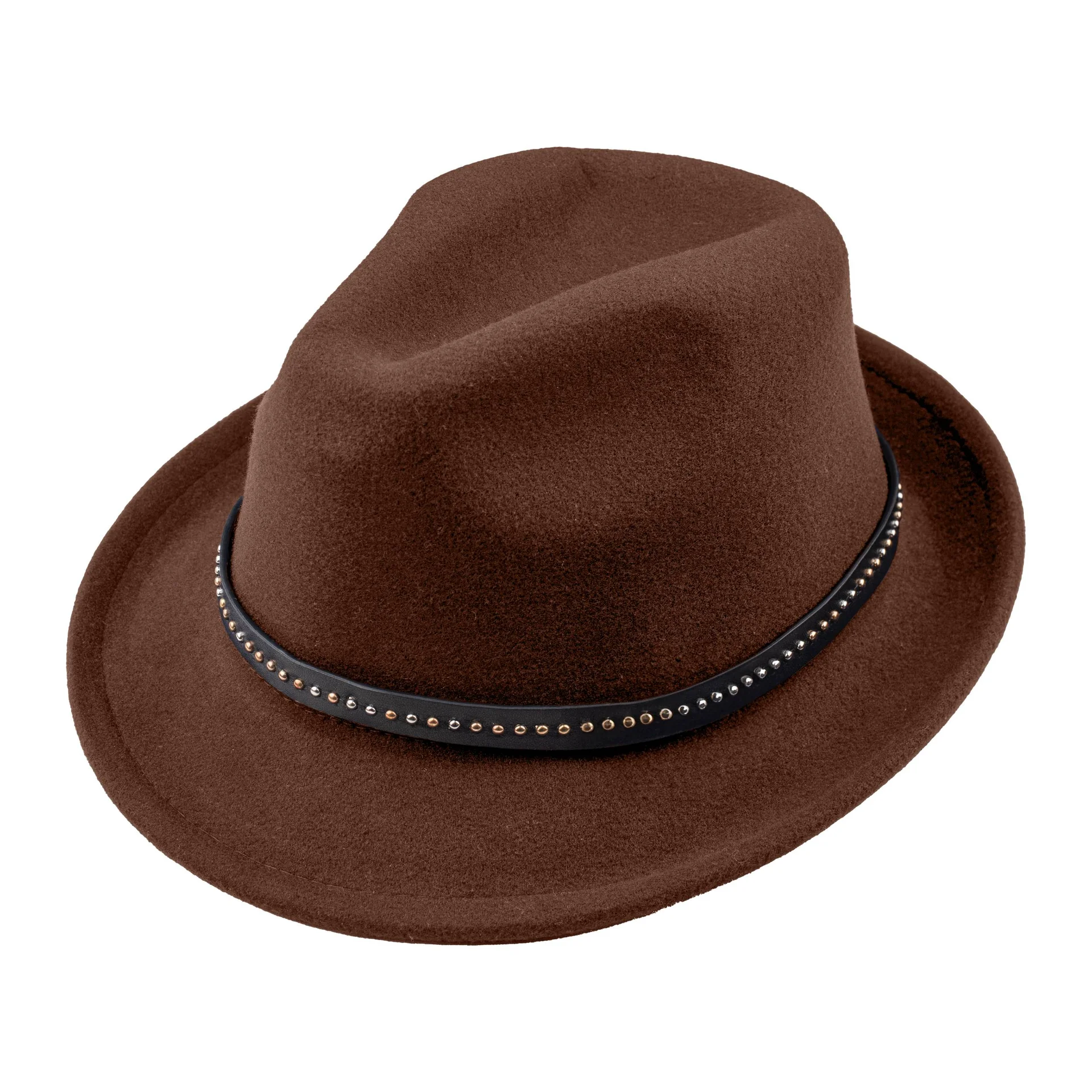 Brown Felt Fedora Hat for Men