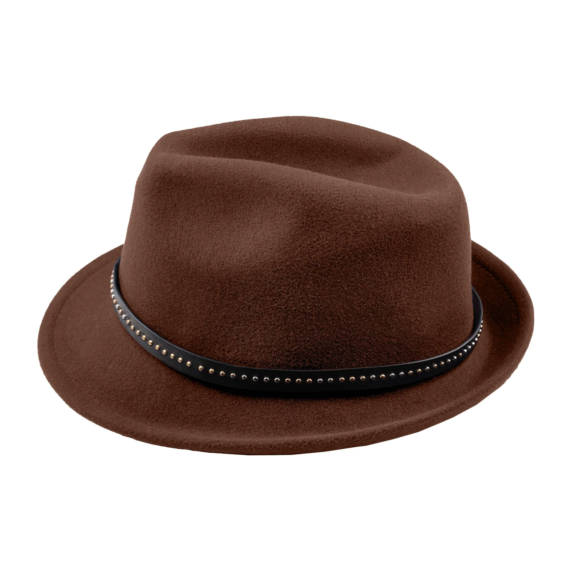 Brown Felt Fedora Hat for Men