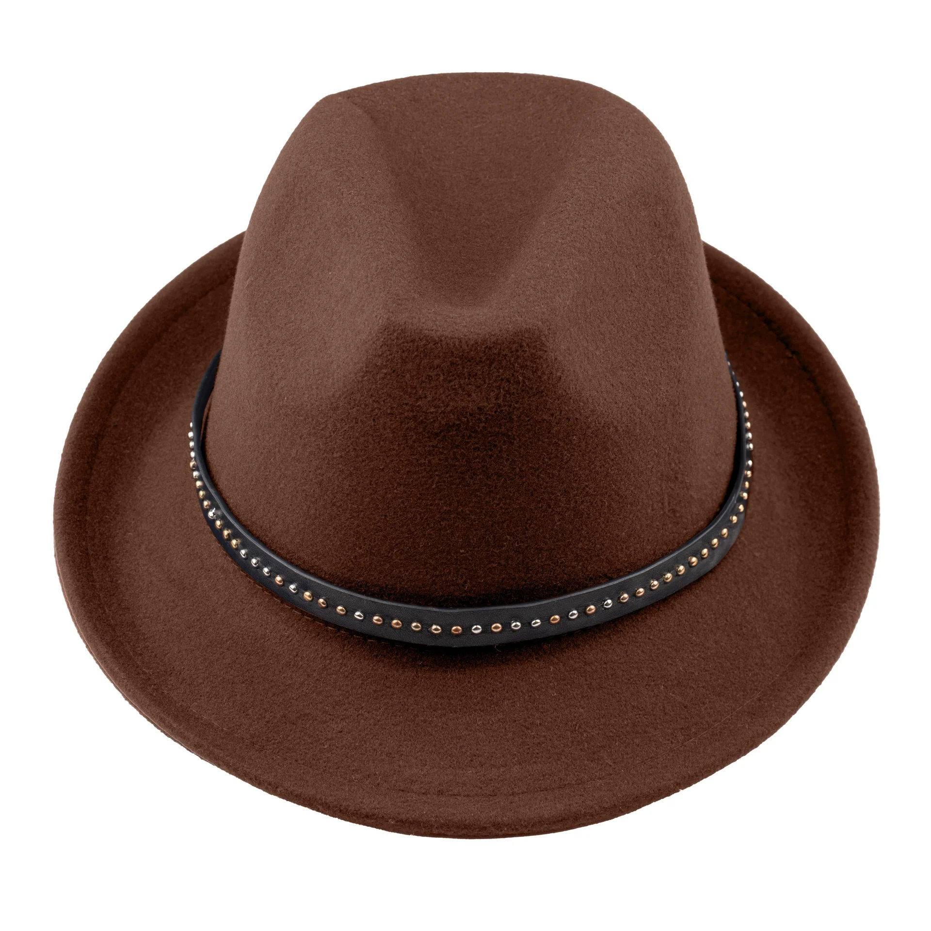 Brown Felt Fedora Hat for Men