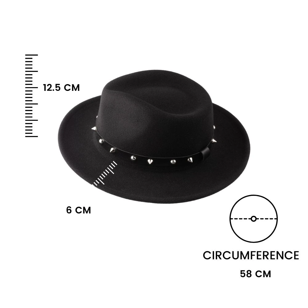 Black Fedora Hat for Men