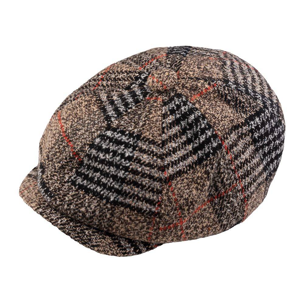 Brown Wool Flat Cap for Men