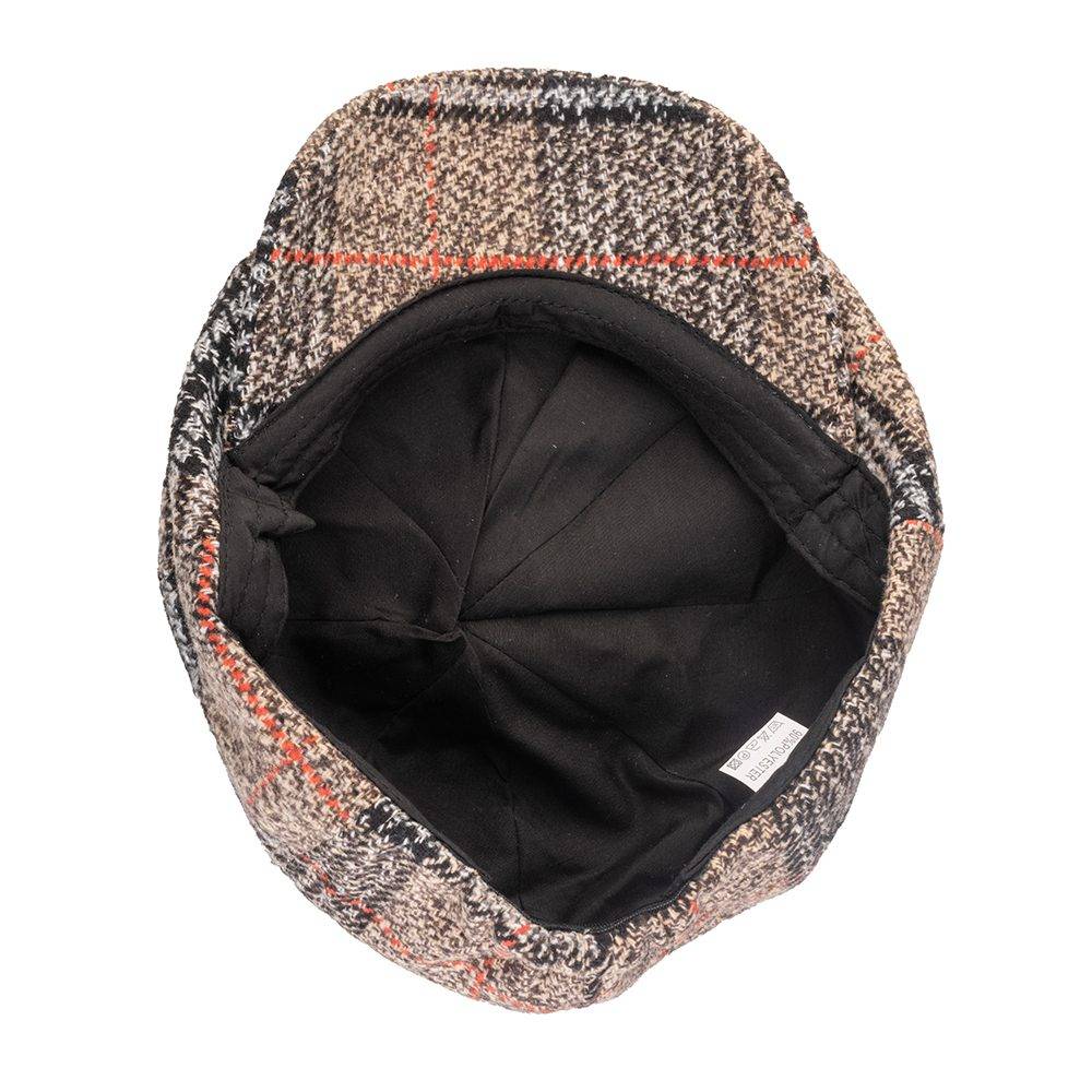 Brown Wool Flat Cap for Men