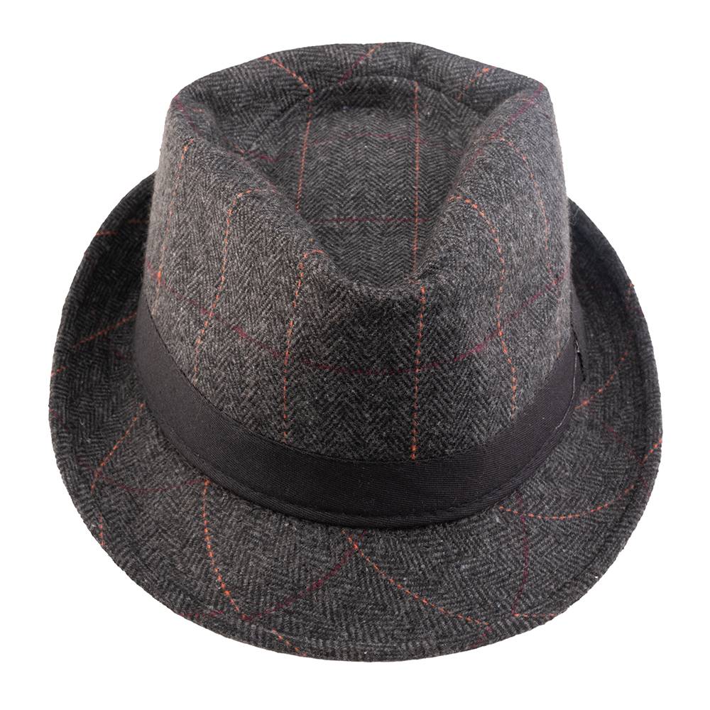 Grey Felt Fedora Hat for Men