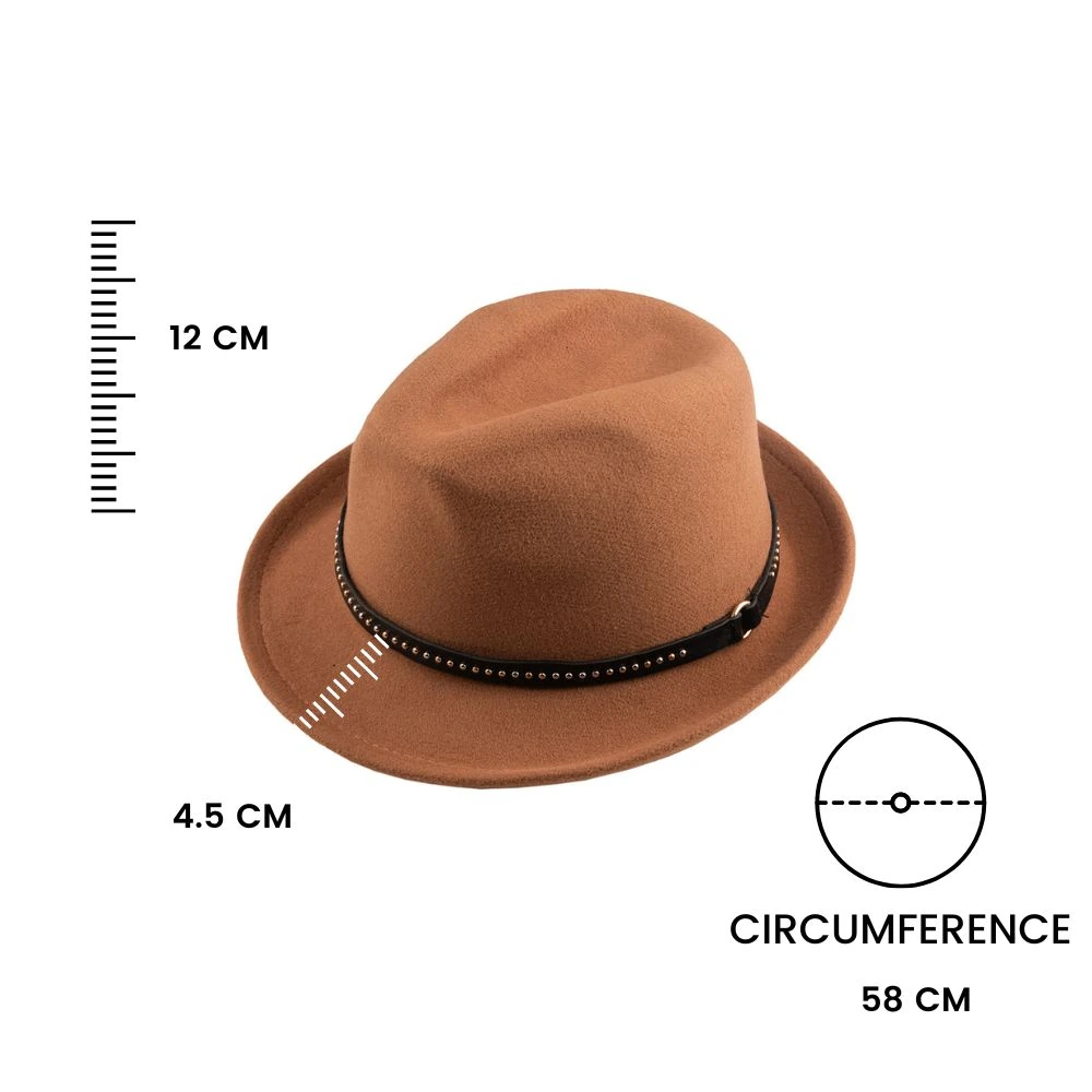 Brown Fedora Hat for Men