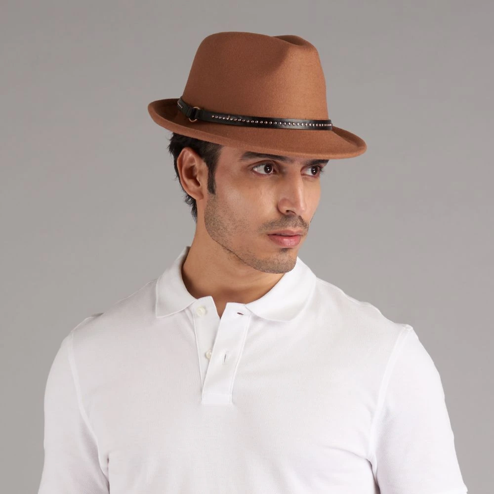 Brown Fedora Hat for Men
