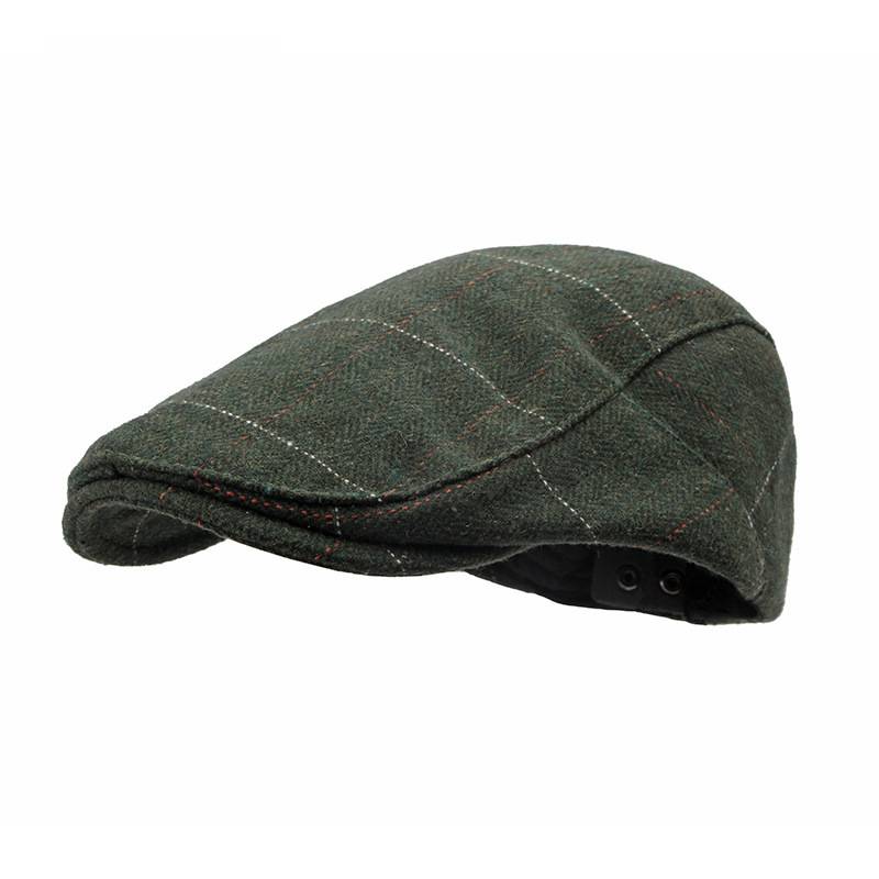Green Flat Cap for Men