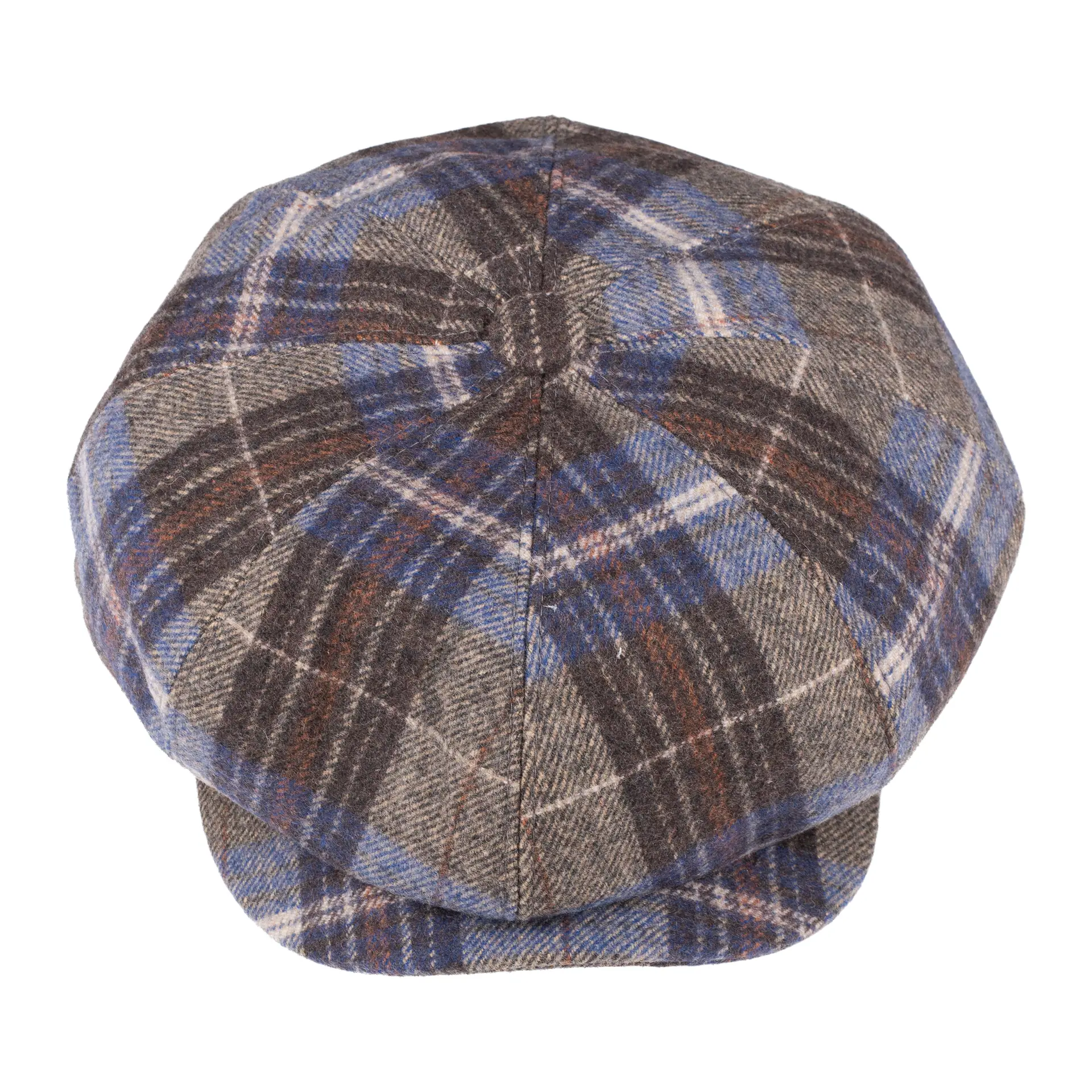 Blue Wool Flat Cap for Men