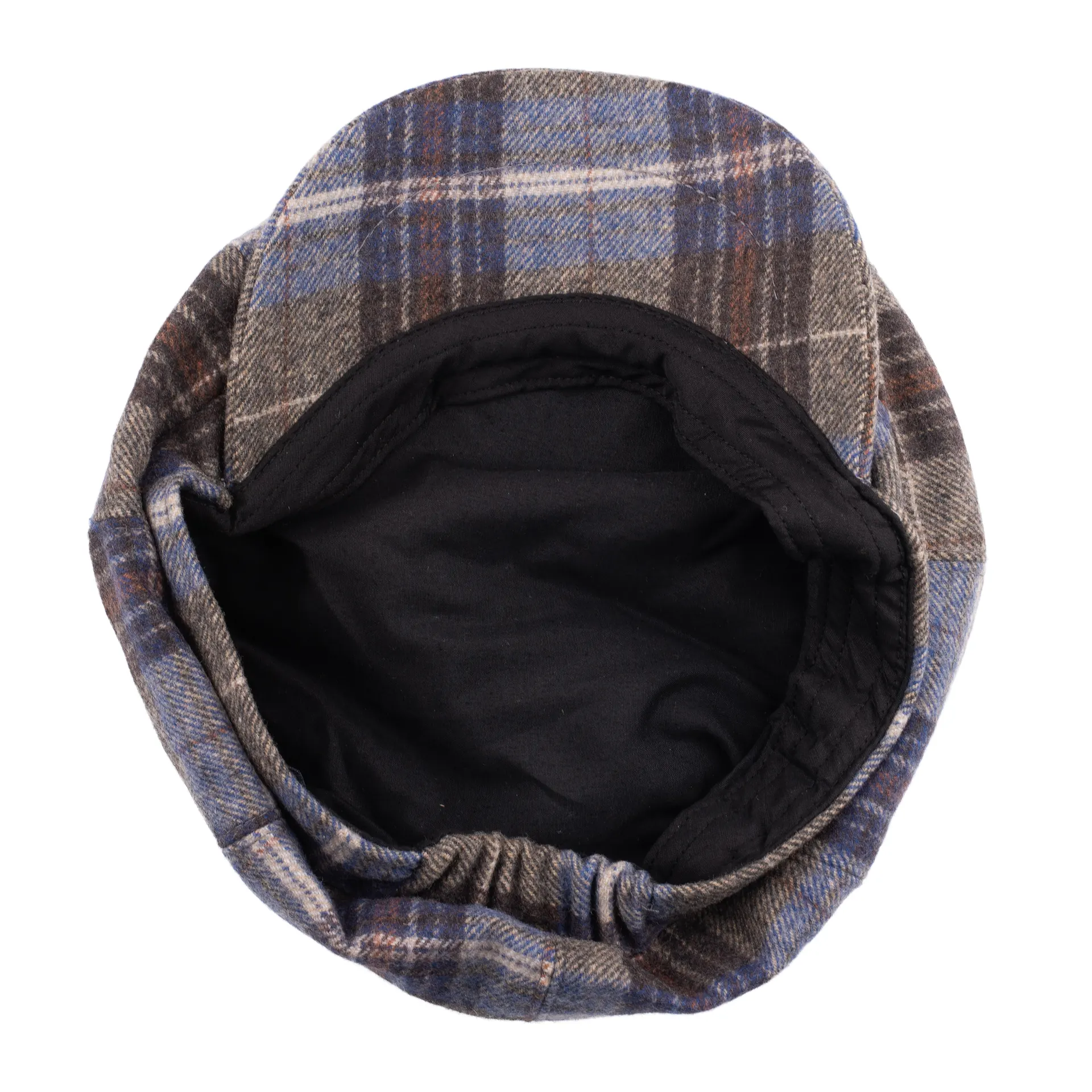 Blue Wool Flat Cap for Men