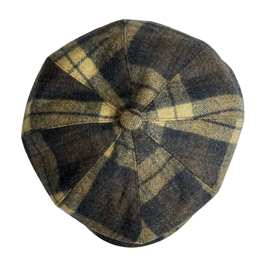 Blue Wool Flat Cap for Men