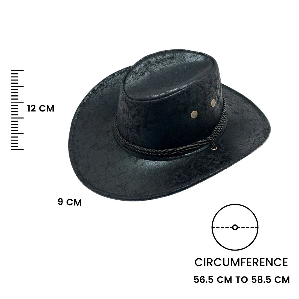 Black Fedora Hat for Men