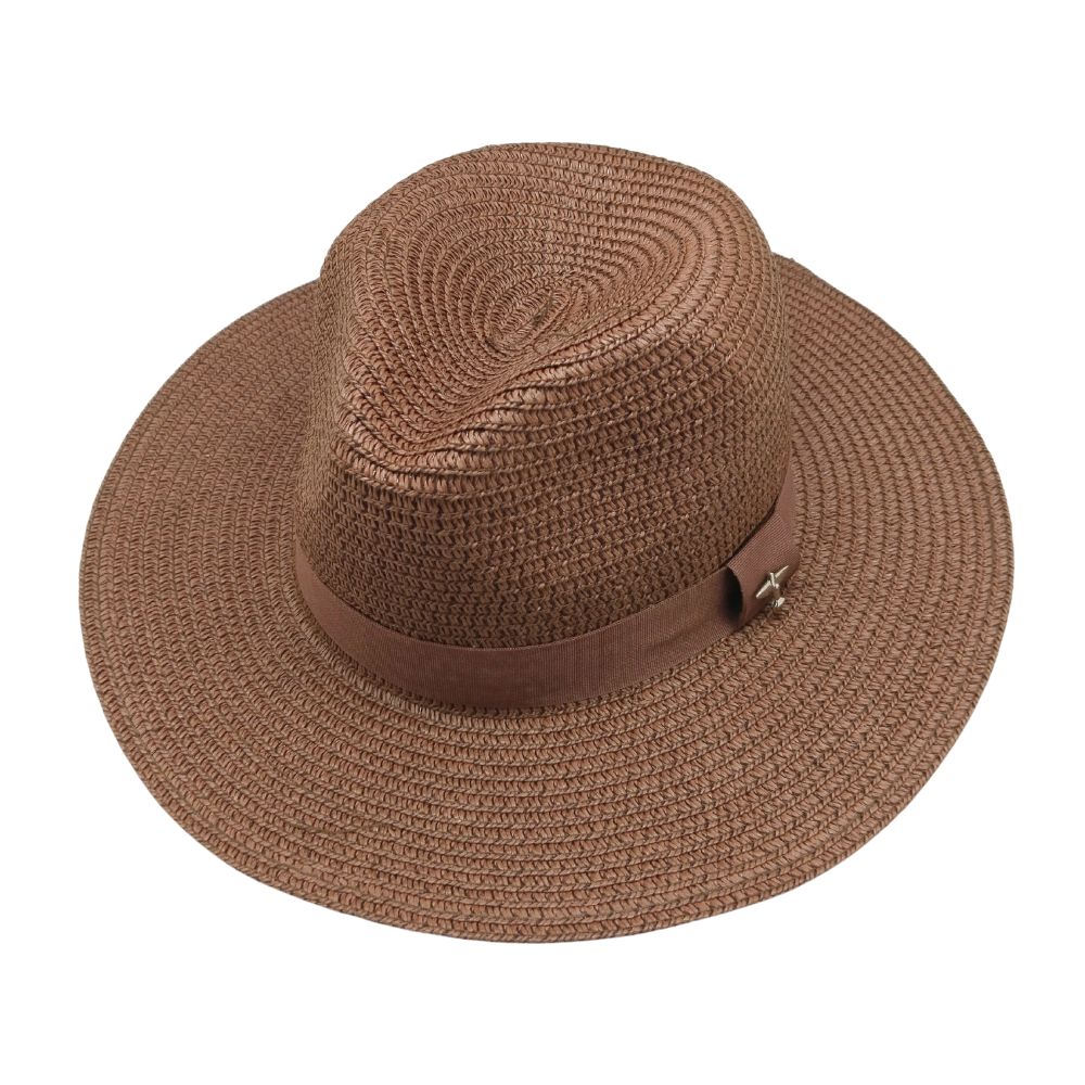 Brown Straw Panama Hat for Men