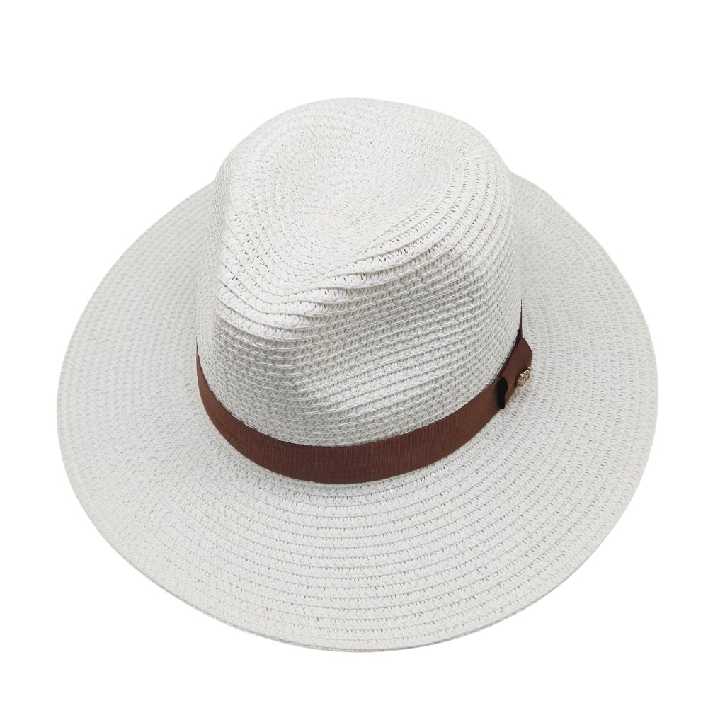 White Straw Panama Hat for Men
