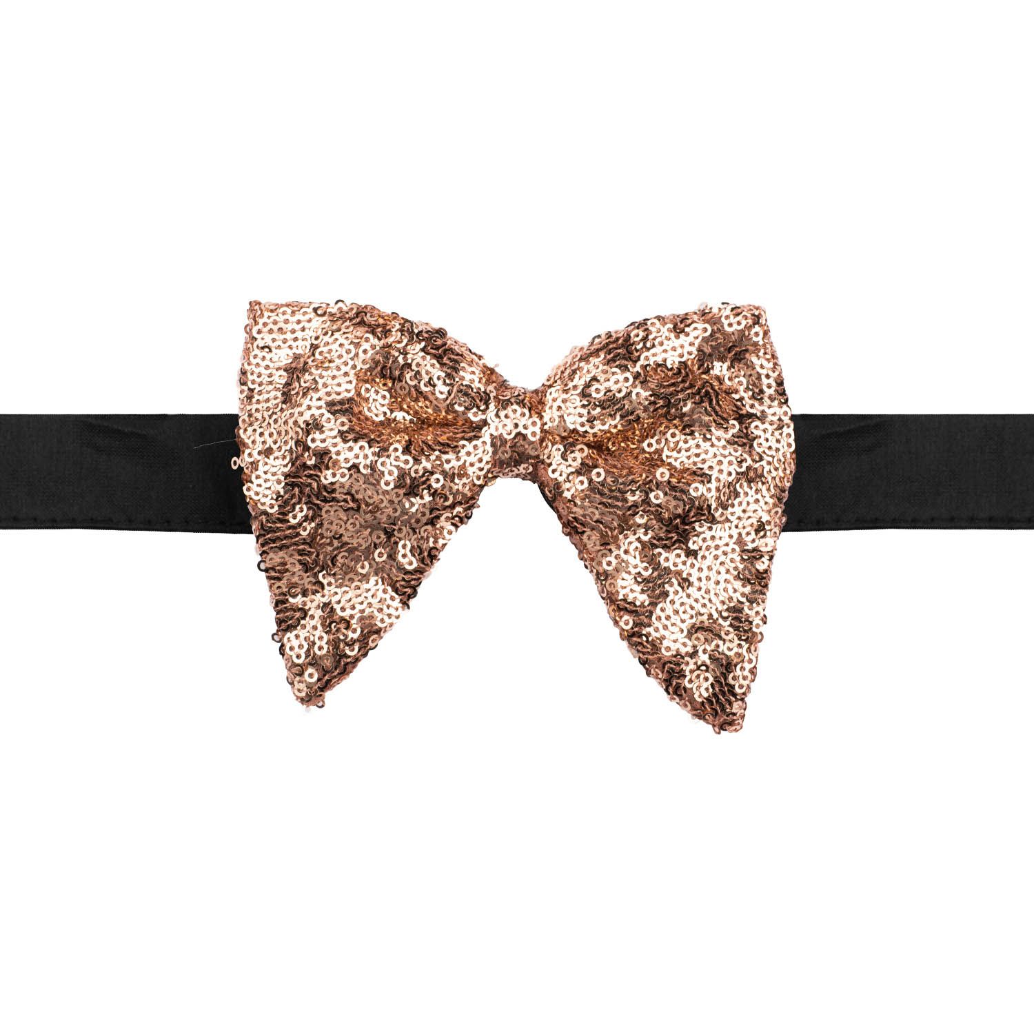 Rose Gold Sequins Pre-Tied Bow Tie for Men