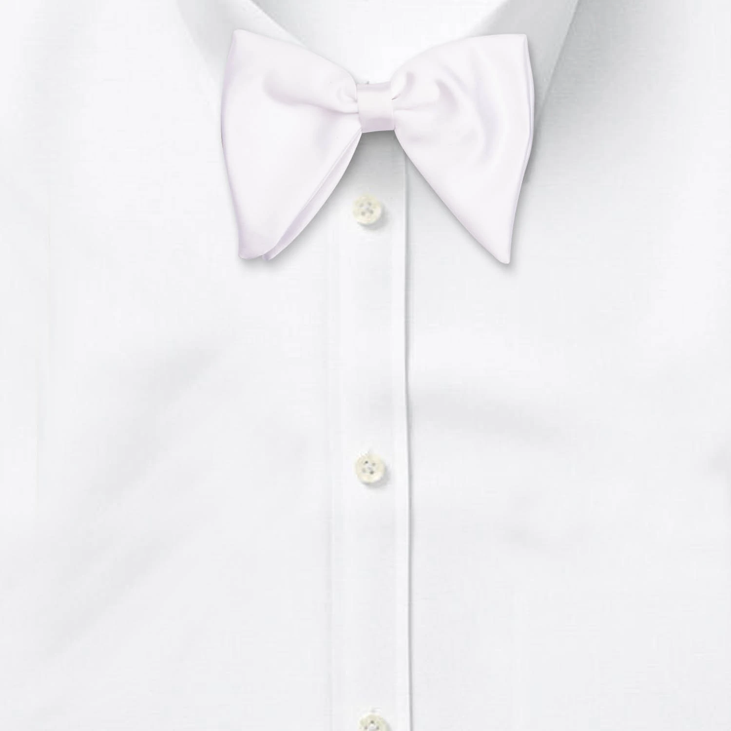 White Pre-Tied Bow Tie for Men