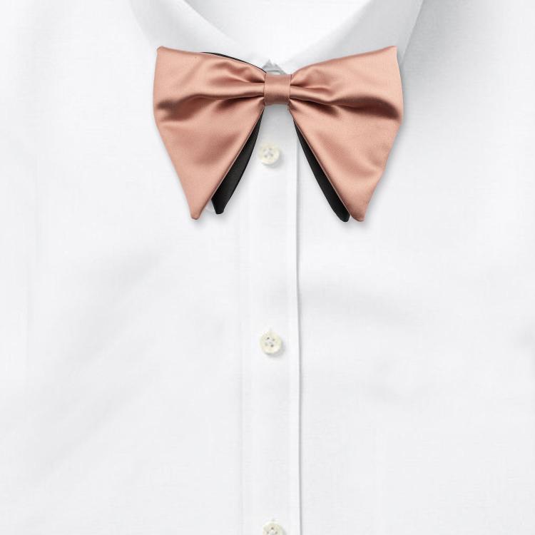Rose Gold Pre-Tied Bow Tie for Men