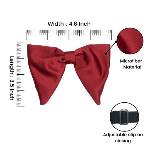 Burgundy Silk Pre-Tied Bow Tie for Men