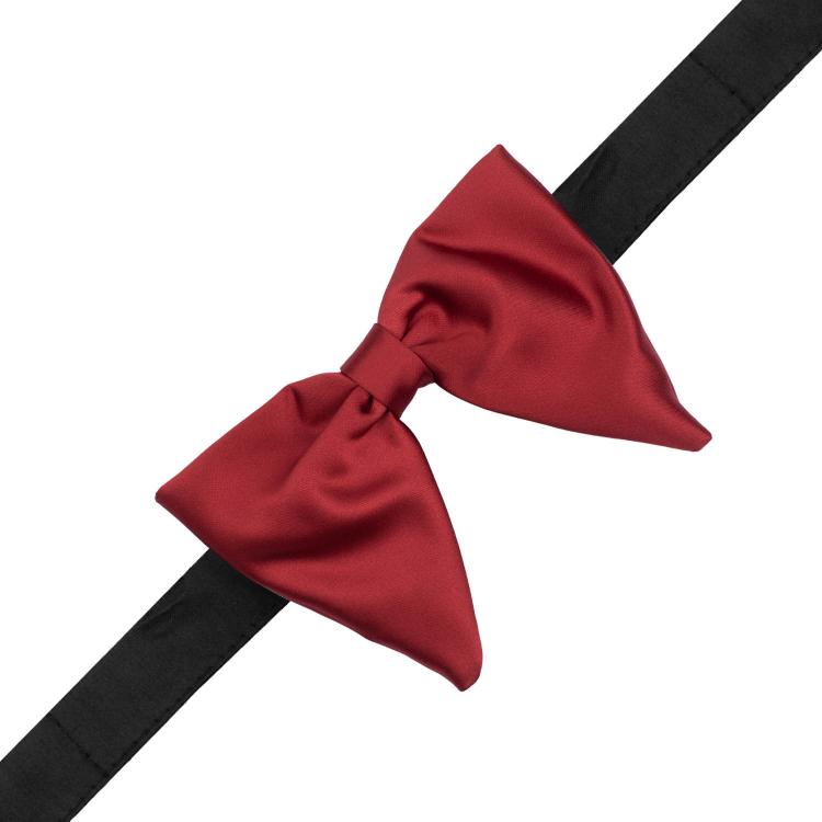 Burgundy Silk Pre-Tied Bow Tie for Men