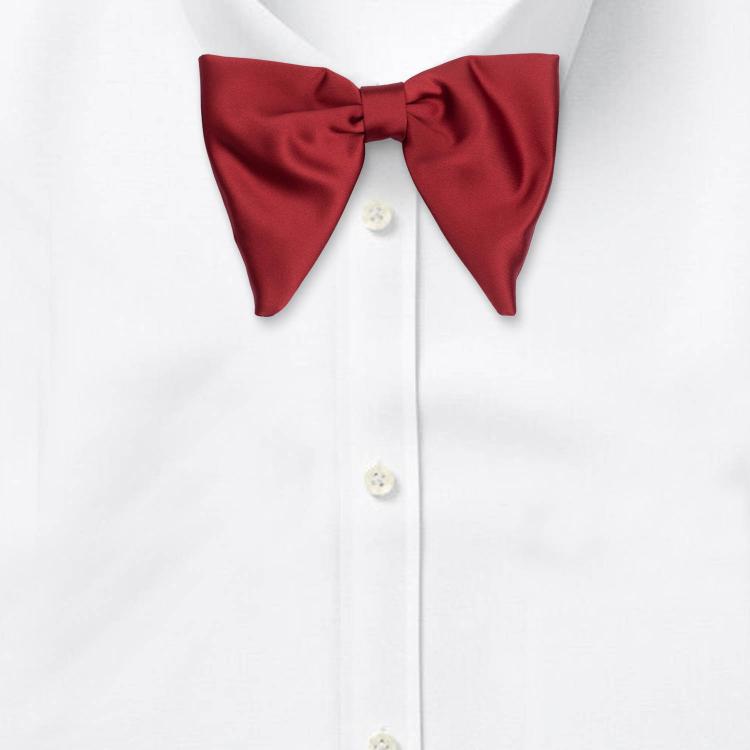 Burgundy Silk Pre-Tied Bow Tie for Men