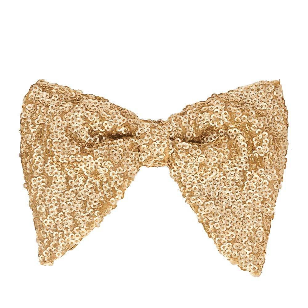 Gold Sequins Pre-Tied Bow Tie for Men