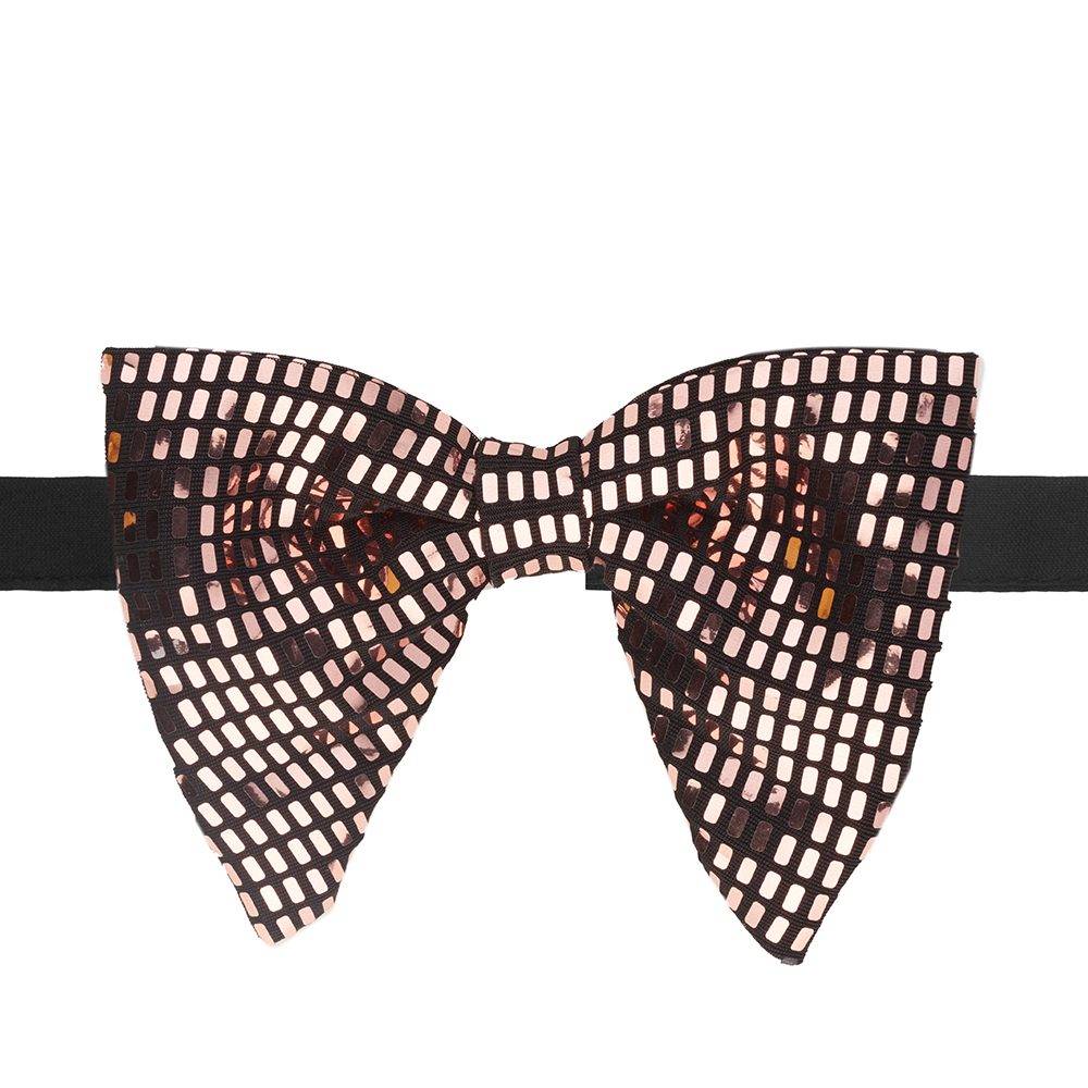 Rose Gold Sequins Pre-Tied Bow Tie for Men