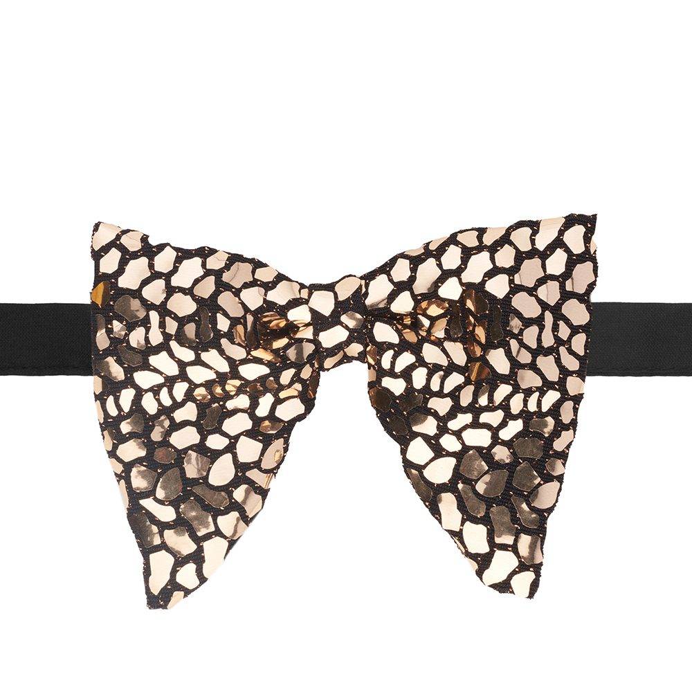 Gold Sequins Pre-Tied Bow Tie for Men