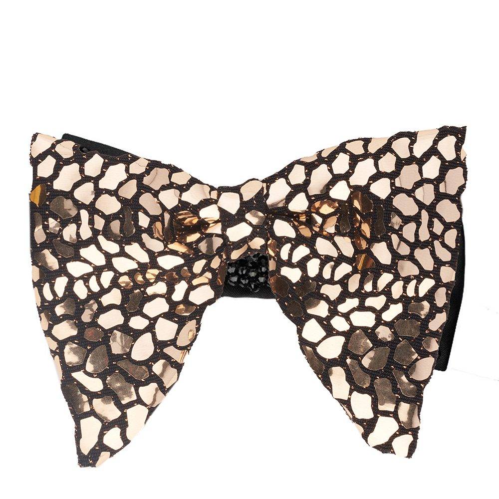 Gold Sequins Pre-Tied Bow Tie for Men