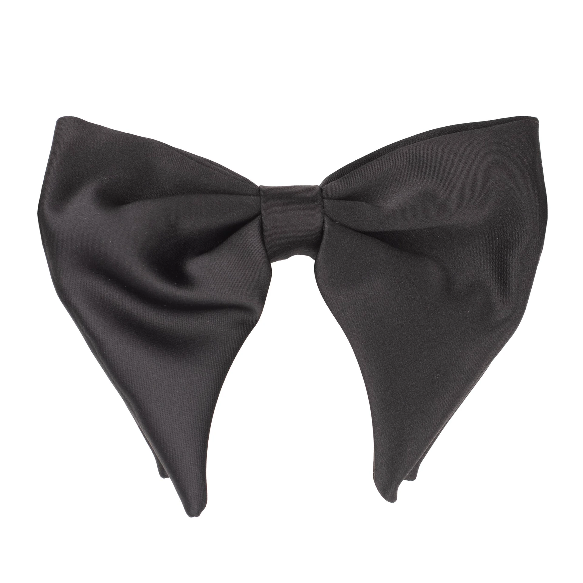 Black Satin Pre-Tied Bow Tie for Men
