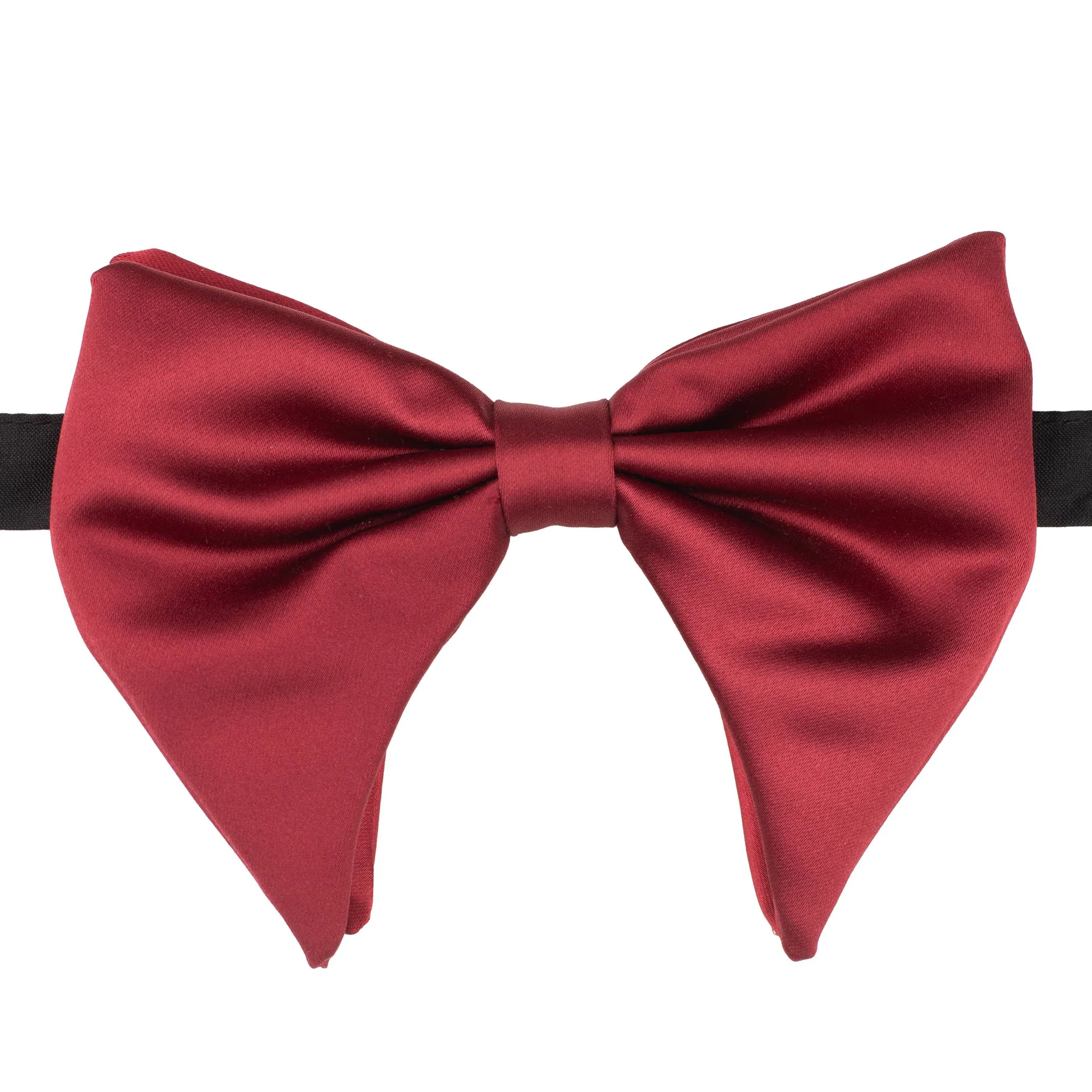 Maroon Satin Pre-Tied Bow Tie for Men