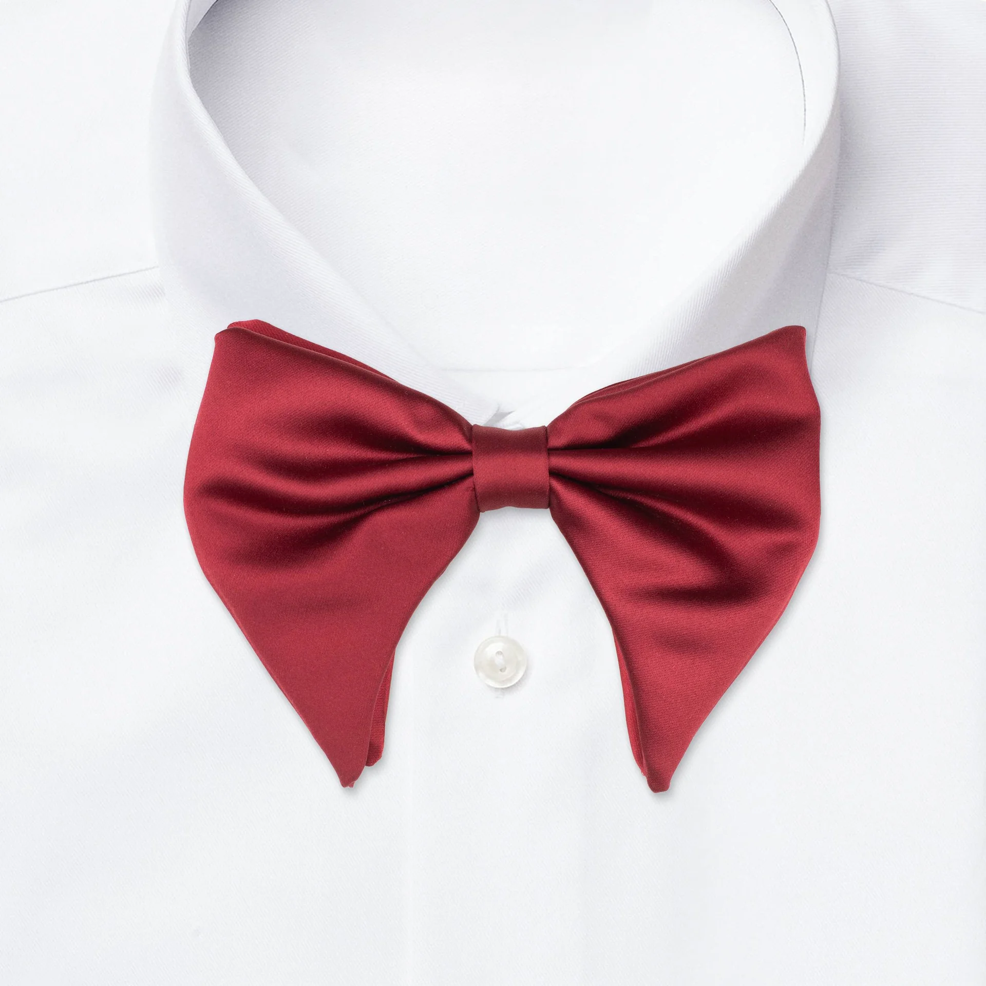 Maroon Satin Pre-Tied Bow Tie for Men