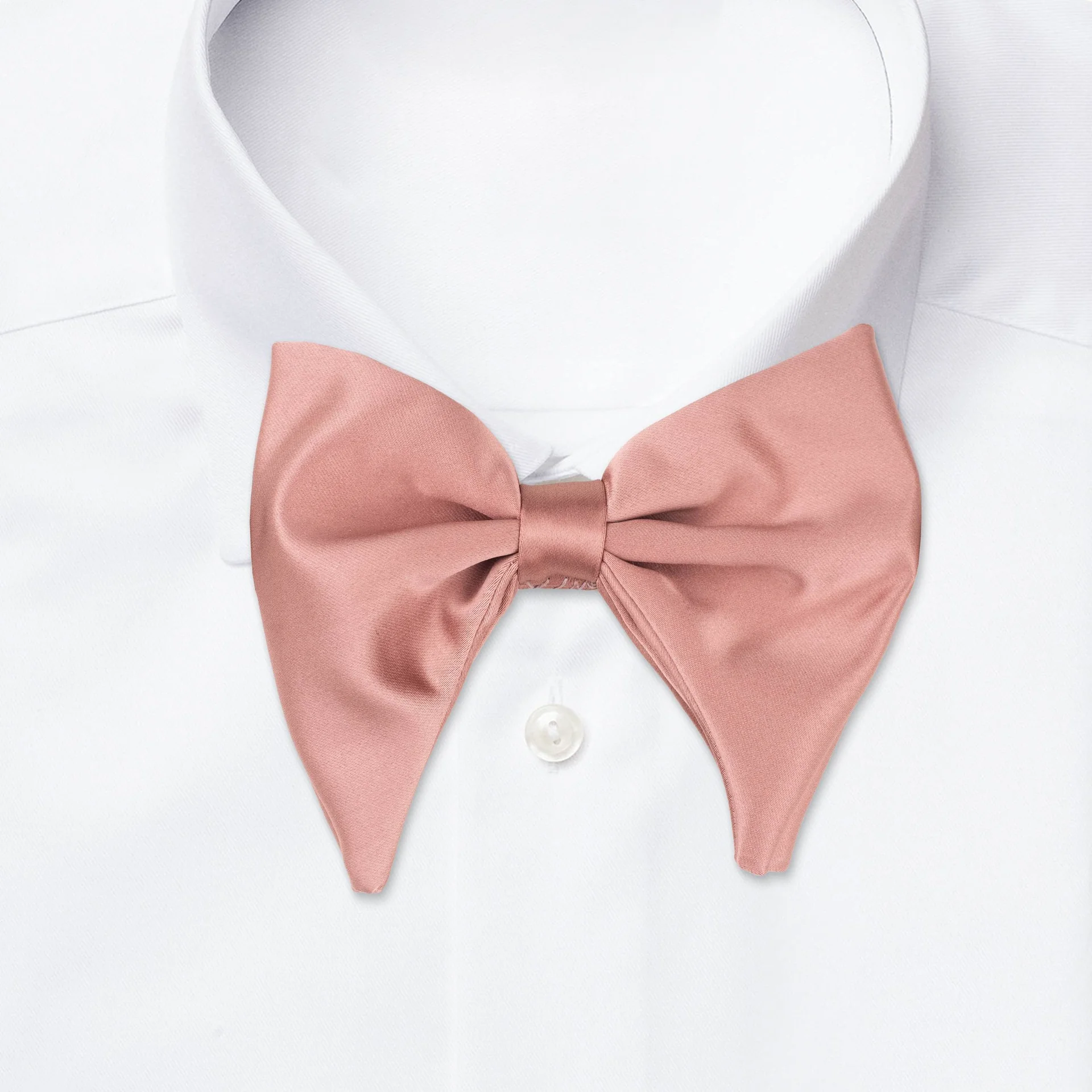 Rose Gold Satin Pre-Tied Bow Tie for Men