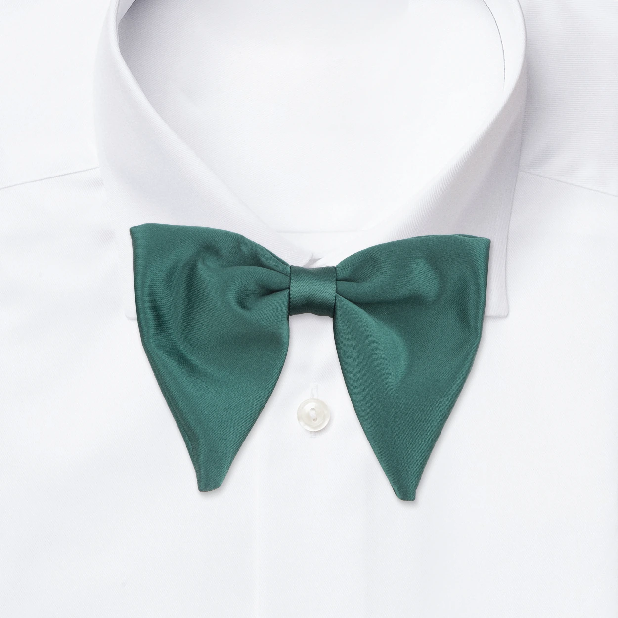 Green Satin Pre-Tied Bow Tie for Men