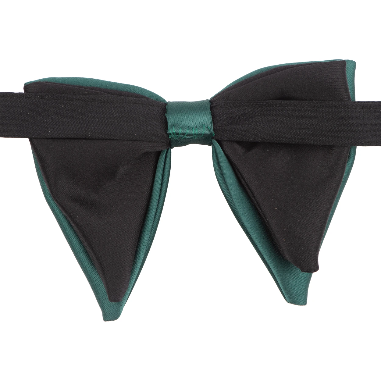 Green Satin Pre-Tied Bow Tie for Men