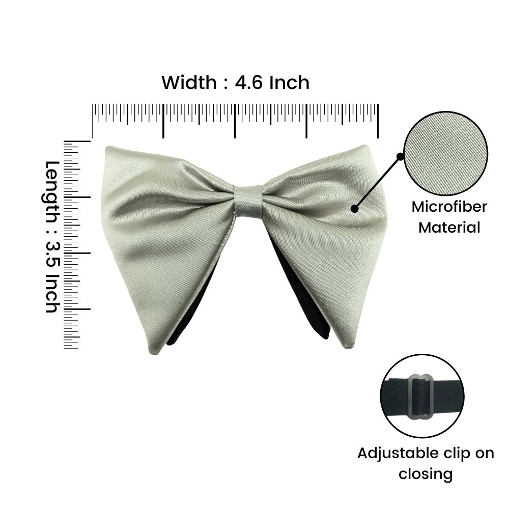Grey Pre-Tied Bow Tie for Men