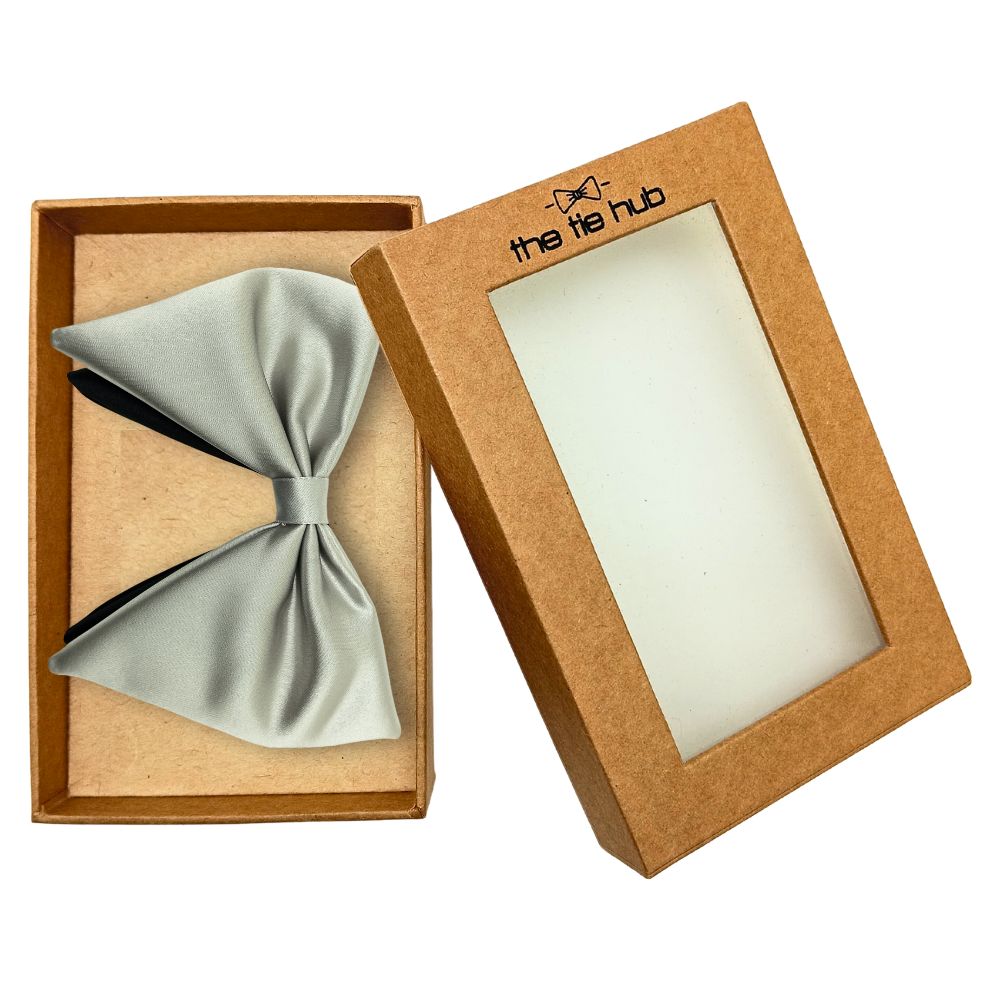 Grey Pre-Tied Bow Tie for Men