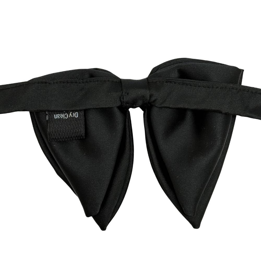 Black Silk Pre-Tied Bow Tie for Men