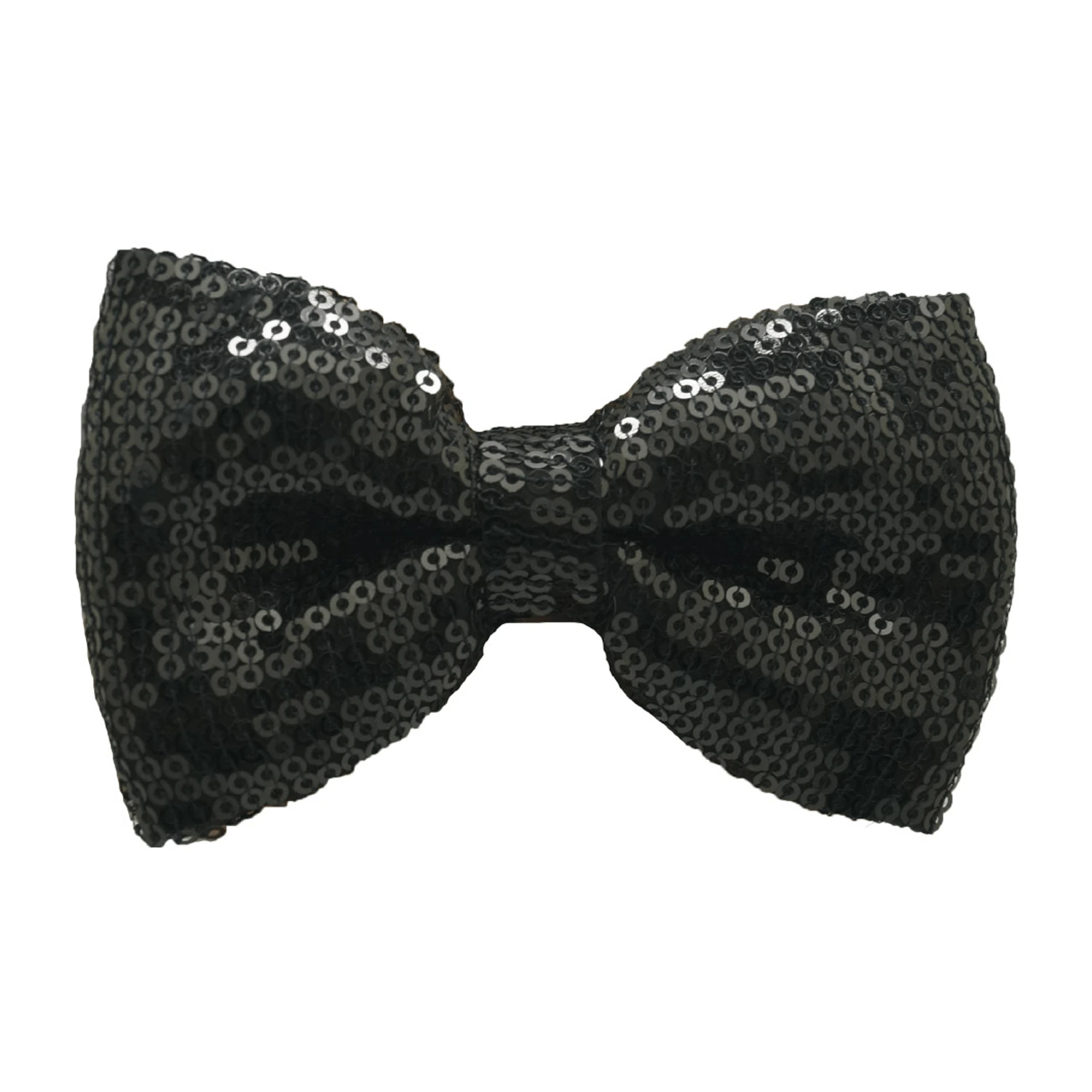 Black Classic Sequins Pre-Tied Bow Tie for Men