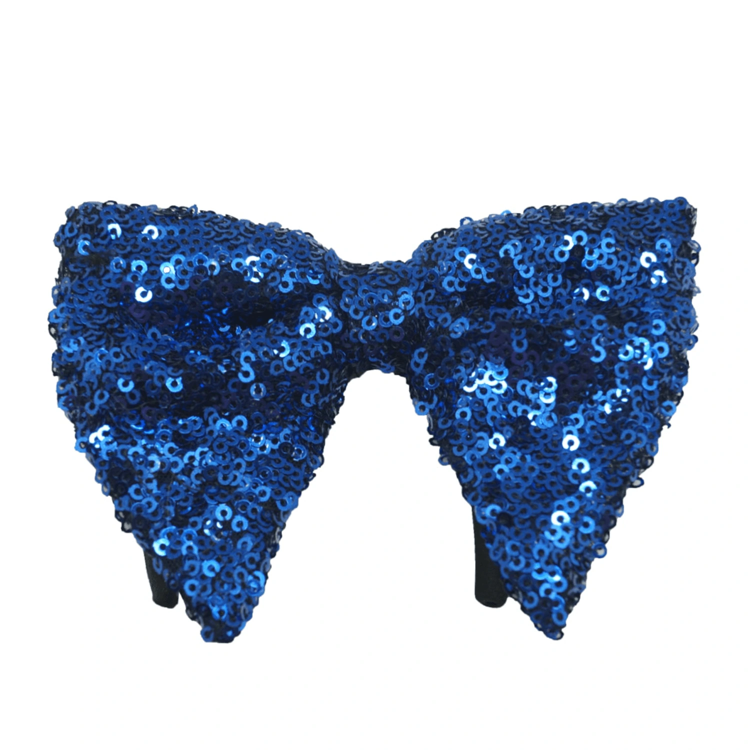 Blue Geometric Sequins Pre-Tied Bow Tie for Men